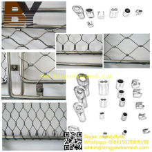 Ferrule Style Flexible Inox Drahtseil Mesh für Treppen System